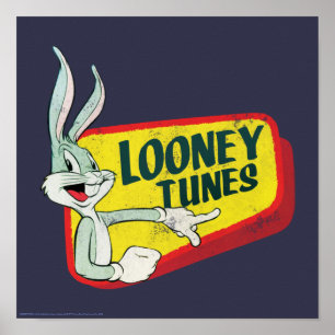 Póster Parche retro BUGS BUNNY™ LOONEY TUNES™