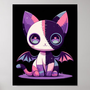 Póster Parche Zombie de la bruja del Gótico Kawaii Pastel