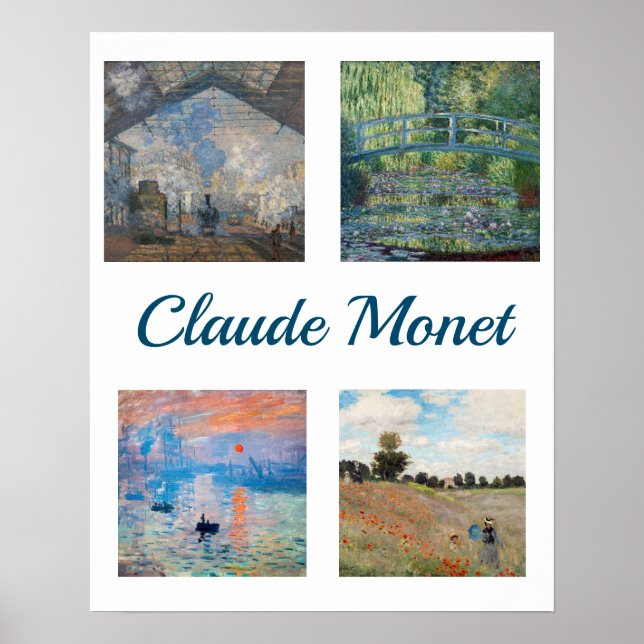 Póster Parches de Obras Maestras de Claude Monet (Frente)