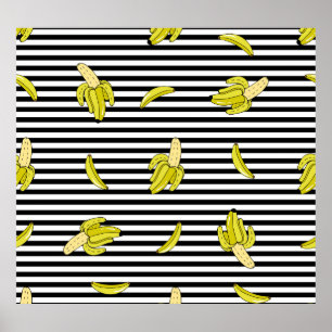 Póster Parches de plátano personalizado: estilo retro.
