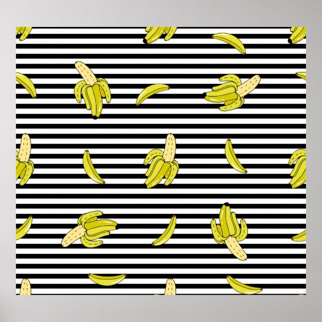 Póster Parches de plátano personalizado: estilo retro. (Frente)