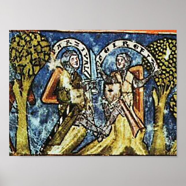 Póster Parcival Mittelalterliches Abbild (Frente)