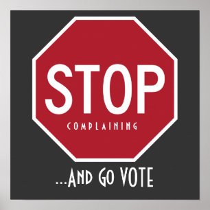 Póster PARE el quejarse y vaya poster del VOTO