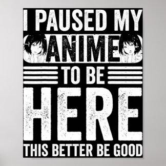 Póster Paré mi anime para estar aquí niños adolescentes C