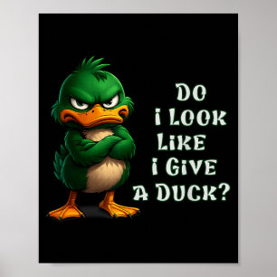 Póster ¿Parece que me importa un pato Sarcástico divertid