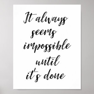 Póster Parece siempre imposible hasta que haya hecho el
