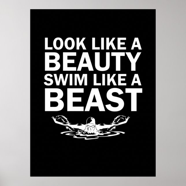 Póster Parece Un Baño De Belleza Como Una Bestia (Frente)