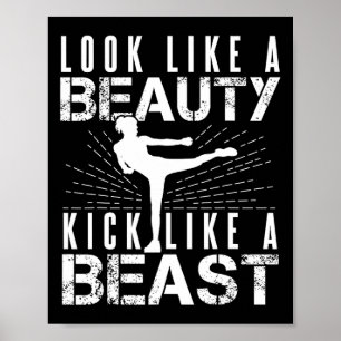 Póster Parecen Bellas Patas Como Bestia Kickboxer Athleti