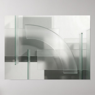 Póster Pared abstracta arquitectónica de geometría de vid