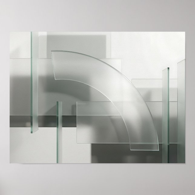 Póster Pared abstracta arquitectónica de geometría de vid (Frente)