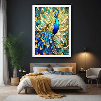 Póster Pared colorida de estilo Art Nouveau