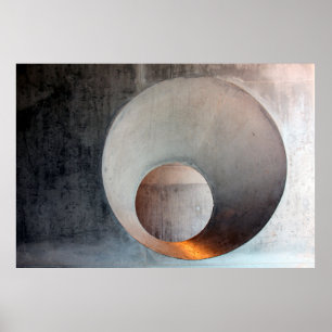 Póster Pared de agujero de arquitectura de concreto