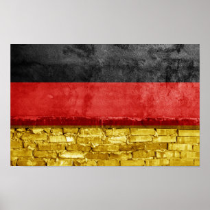 Póster Pared de bandera de Alemania