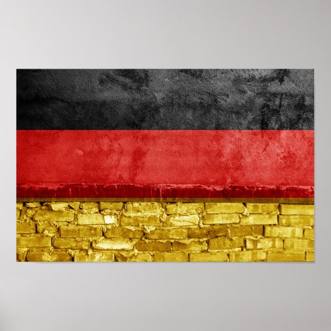 Póster Pared de bandera de Alemania (Frente)
