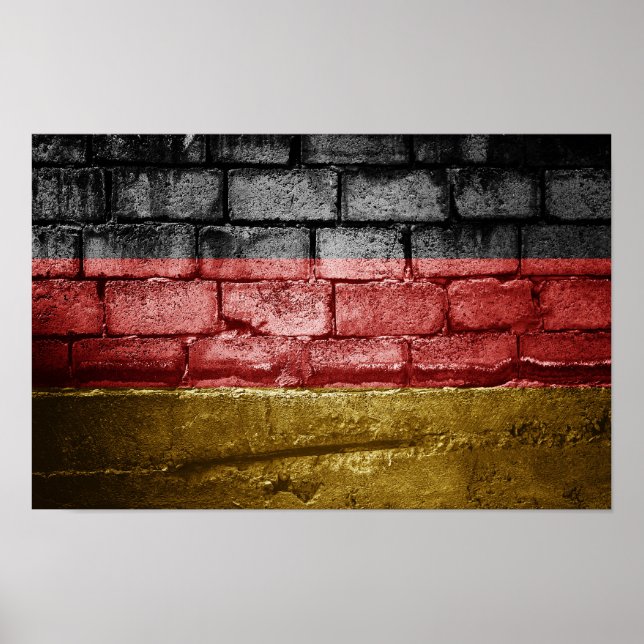 Póster Pared de bandera de Alemania (Frente)