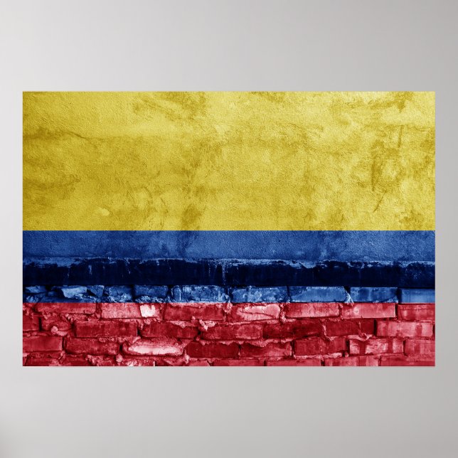 Póster Pared de bandera de Colombia (Frente)