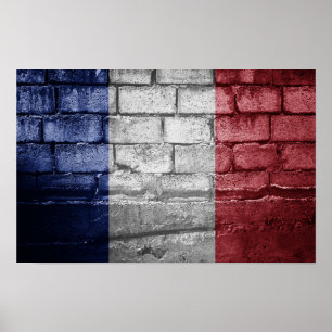Póster Pared de bandera de Francia