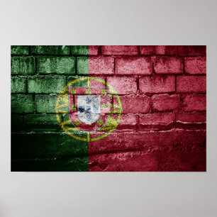 Póster Pared de bandera de Portugal