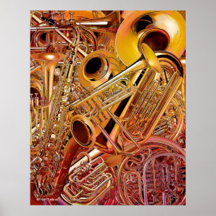 Póster Pared de bronce