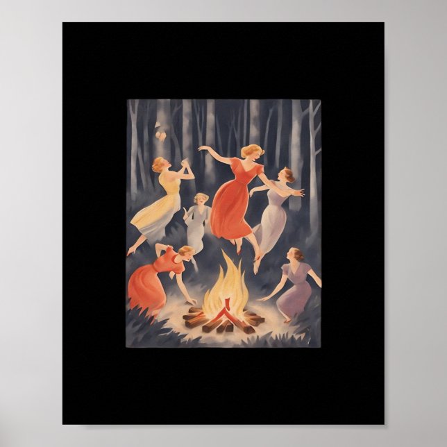 Póster Pared de Gótico Whimsigoth Art Decor de los años 9 (Frente)