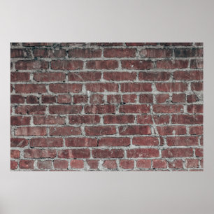 Póster Pared de hormigón marrón