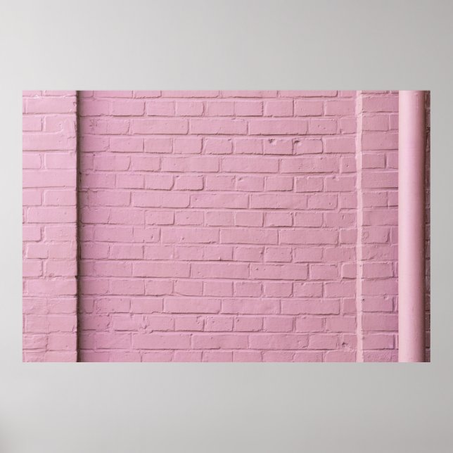 Póster Pared de hormigón rosa (Frente)