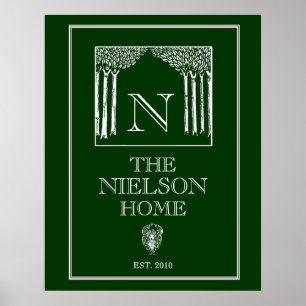 Póster Pared de la familia Art Nouveau Angel de personali