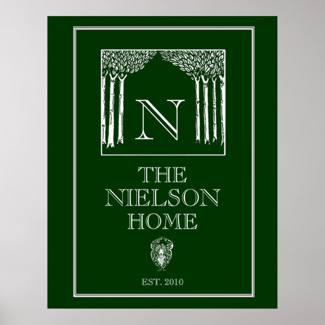 Póster Pared de la familia Art Nouveau Angel de personali (Frente)