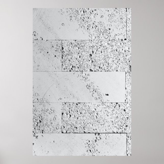 Póster Pared de ladrillo blanco (Frente)