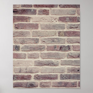 Póster Pared de ladrillo marrón