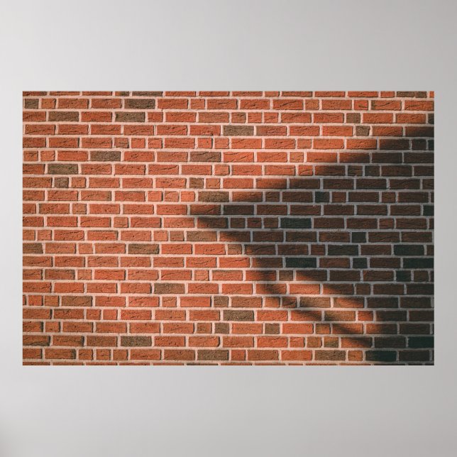 Póster Pared de ladrillo marrón (Frente)