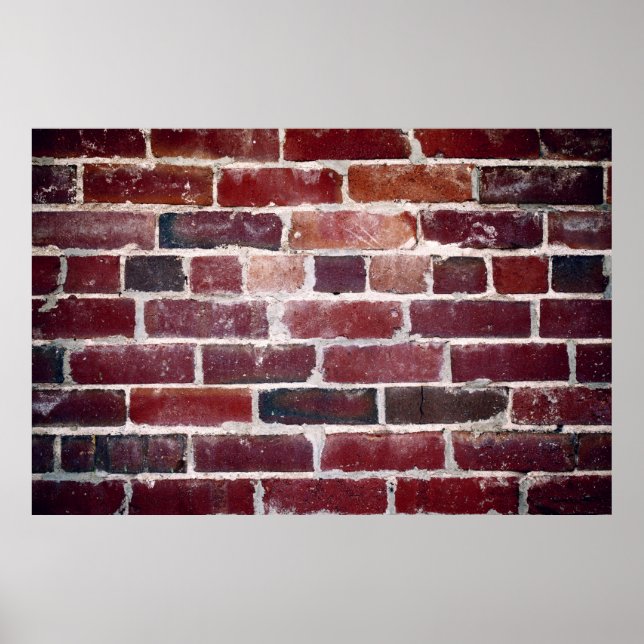 Póster Pared de ladrillo marrón (Frente)