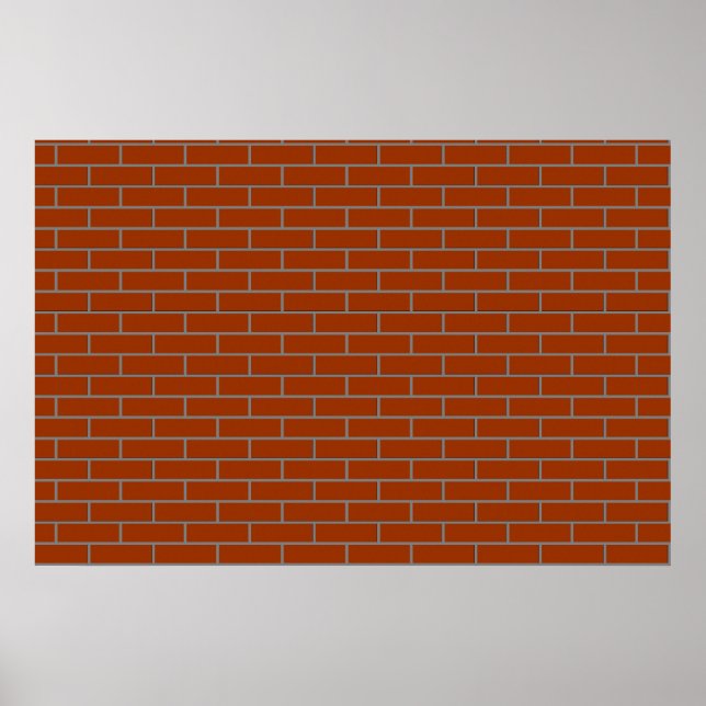 Póster pared de ladrillo perfecto (Frente)