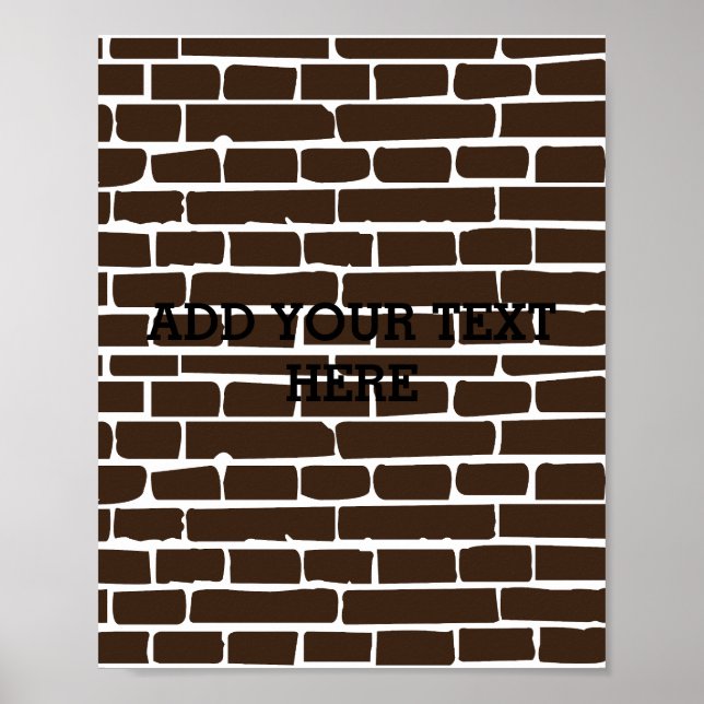 Póster Pared de ladrillo personalizada (Frente)
