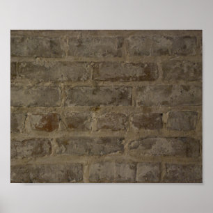 Póster Pared de Ladrillo Rústico