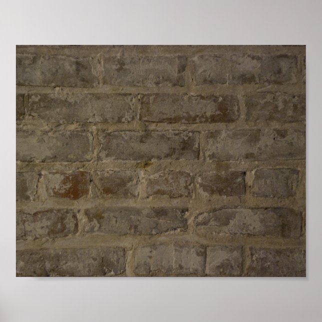 Póster Pared de Ladrillo Rústico (Frente)