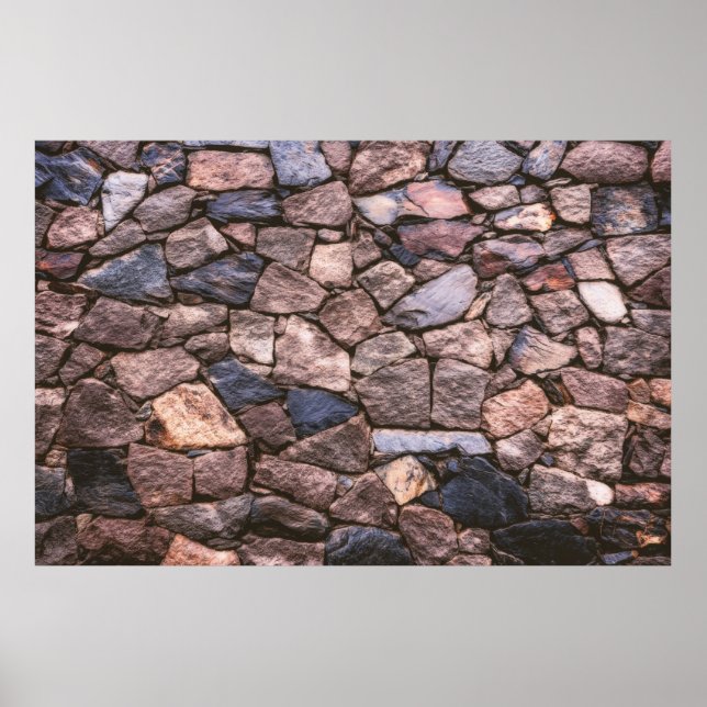 Póster Pared de roca marrón (Frente)