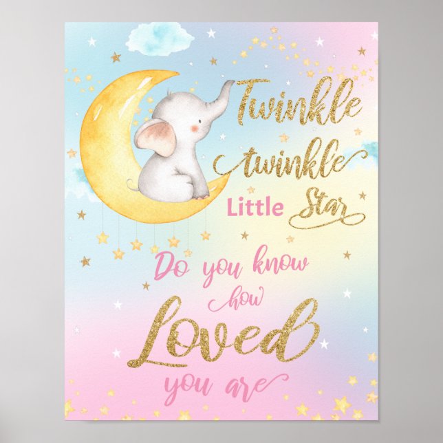 Póster Pared de vivero Twinkle Twinkle Little Star capric (Frente)
