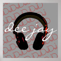 pared decorativa de auriculares DJ de música