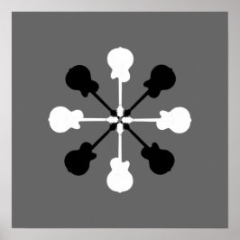Póster pared decorativa musical para un guitarrista