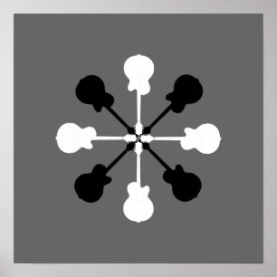 Póster pared decorativa musical para un guitarrista