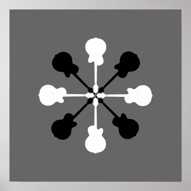 Póster pared decorativa musical para un guitarrista (Frente)