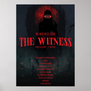 Póster Pared Estética Oscura Testigo Horror Gótico