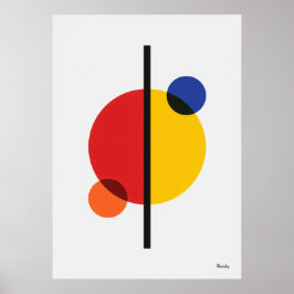 Póster Pared minimalista abstracta geométrica Bauhaus mod