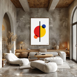 Póster Pared minimalista abstracta geométrica Bauhaus mod