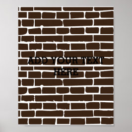 Póster Pared personalizada de ladrillo