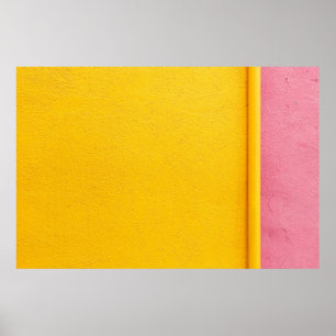 Póster Pared pintada de amarillo