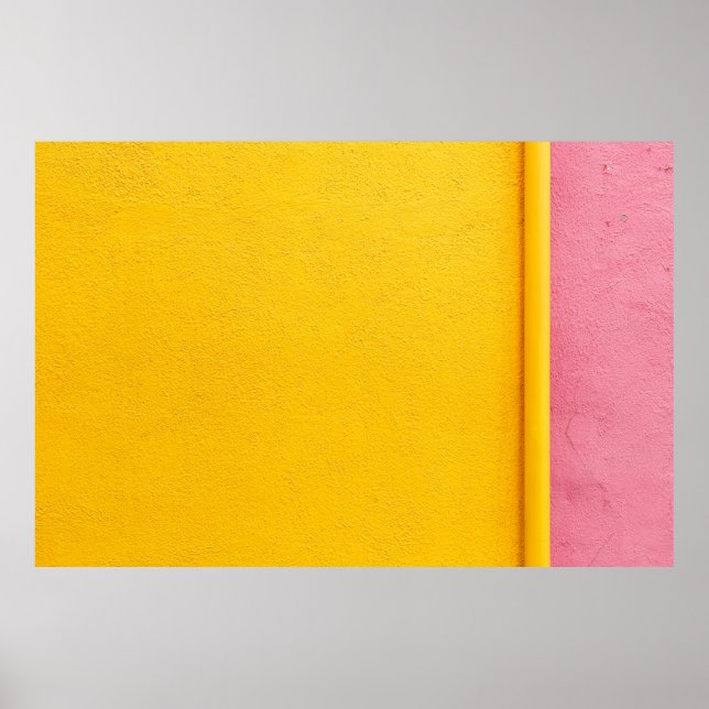 Póster Pared pintada de amarillo (Frente)