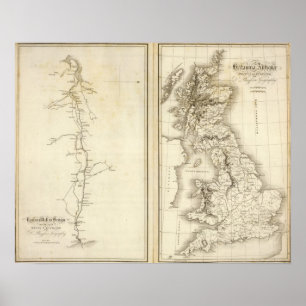 Póster Pared romana en Gran Bretaña