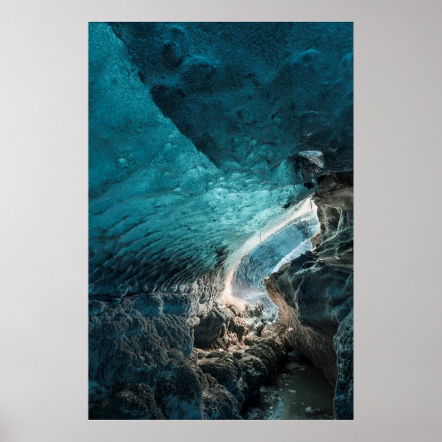 Póster Paredes Azules De Una Cueva De Hielo (Frente)